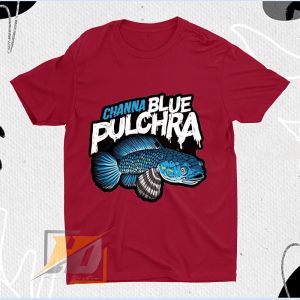 IKAN CHANNA kaos anak blue pulchra/baju kaos anak laki-laki usia 1-12 tahun/t-shirt atasan ikan channa Blue Pulchra/kaos channa murah