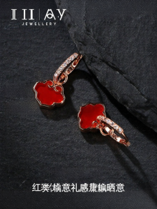 T&H | Birth Year Earrings Red Agate Earrings