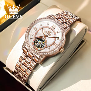 OLEVS | Đồng Hồ Cơ Tự Động Phái Nữ Đính Kim Cương