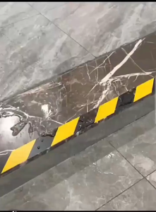 48MM*33M Yellow Black Hazard Warning Tape Floor Safety Caution Warning Tape Marking Construction Sites Hazardous Areas