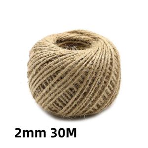 Natural Jute Twine 2mm 100m Brown Garden Rope for Crafts Gardening Gift Wrapping Bundling DIY Decor