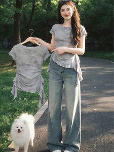 V.C.I | Irregular Beautiful Fit Ruffle Trimmed T-shirt