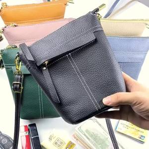 Fashion Women Crossbody Bag Genuine Leather Mobile Phone Purse Bag Female Small Shoulder Handbag