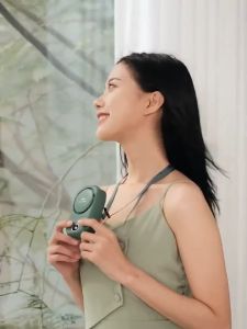 Ready Stock Mini Neck Fan Portable Hanging USB Rechargeable Mute Sports Fans for Outdoor Handheld mini fan neckfan