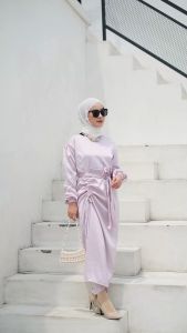 DRESS SERUT SATIN TALI KONDANGAN