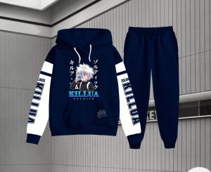 setelan hoodie anak kombinasi killua zoldyck/umur 3-17 tahun/bisa COD