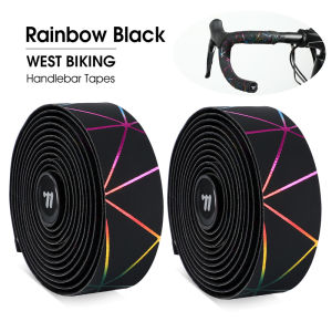 WEST BIKING Bicycle Handlebar Tape Soft  EVA PU Bike Bar Tape Professional Cycling Damping Anti-Vibration Wrap With 2 Bar Plugs