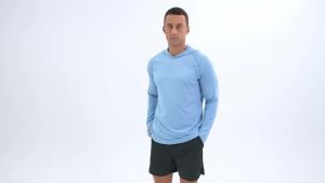 MAGCOMSEN Men Sun Hoodie UPF 50 Long Sleeve Quick Dry Lightweight Fishing Shirt Breathable Hiking Running Swim Rash Guard