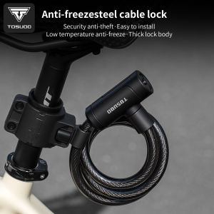 TOSUOD Bicycle Lock Free Mounting Bracket And 2 Keys Included Motorcycle Bike Cable Lock