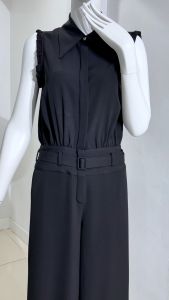 Jumpsuit dài đai rời HeraDG thiết kế áo cổ đức sát nách có luồn dây trang trí quần suông dài tôn dáng SJSBE1005