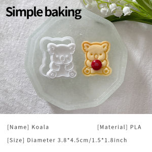 Cute Koala Hug Cookie Cutter Mold 3D Koala Bear Biscuit Embosser Plastic Pastry Fondant Stamp DIY Baking Tools for Kids Party