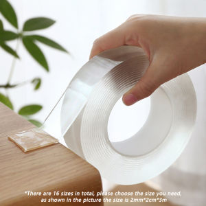 iLMH 1m 2m 3m 5m Double Sided Tape Heavy Duty Nano Adhesive Clear Waterproof Removable Gel Tape for Wall Carpet Hang Picture