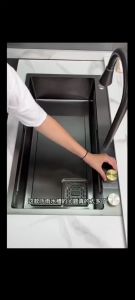 SUS 304 Wastafel Dapur Mewah Wastafel Modern 1 Mangkuk Stainless / Wastafel / Bak Cuci Piring Modern