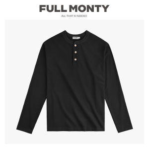 Henley Collar T Shirt Mens Pure Cotton Casual Versatile Business Base