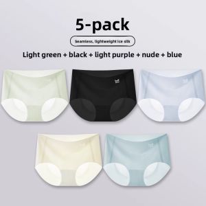 MiiOW | Ice Silk Pure Cotton Triangle Panties Womens Summer Thin Antibacterial Briefs Comfortable Breathable Underwear for Fitness