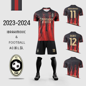 ชุดกีฬาฟุตบอล AC Milan สำหรับผู้ชาย ชุดฝึกซ้อม 11 ชุด ชุดฟุตบอล เสื้อผ้าแข่งขันในฤดูร้อน สั่งทำได้ อุปกรณ์แฟนๆ ที่สวมใส่ได้ทั่วไป