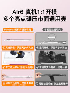 Ifacemall New iPadAir6 pro Transparent Protective Case Lightweight One-Piece Tablet Cover with Pen Slot Slim Mini7 Rotation Design