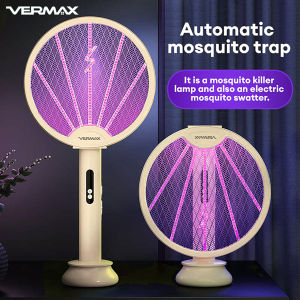 Vermax 2-In-1 Mosquito Killer Swatte 3500V W/ Base High Voltage Mosquito Killer Racket UV Light Bug