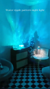 XT Dynamic Rotating Aurora Projector Light 16 Colors Crystal Lamp Water Ripple Night Light w/Remote Christmas Gifts Creative Projector Lamp Aurora Light for Home Bedroom Decor
