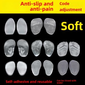 Half Insole Forefoot Pad Anti-Pain Womens High Heels Massage Shoes Inner Toe Shoes Front Plaid Silicone Soft Non-Wear Feet