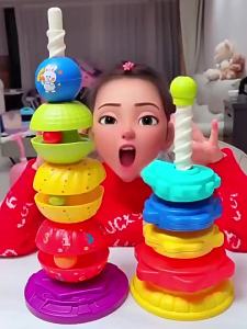 Intelligent Development Stacking Rainbow Tower Toy