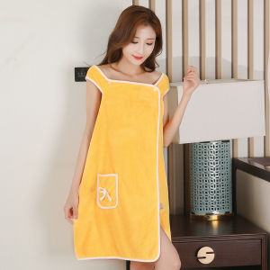 Adjustable Straps Bathrobe Soft Quick-Dry Bath Towel