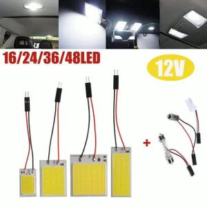 Car Interior Ceiling LED Light Panel 6000K White COB LED Light Panel With Light Adapter For Car Interior Ceiling 16/24/36/48 LED