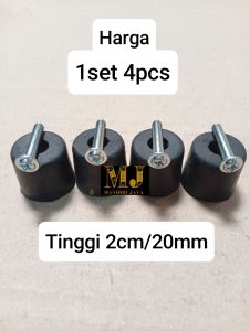 KARET KAKI KOMPOR GAS TINGGI 20MM/2CM HARGA 1SET 4PCS+BAUT