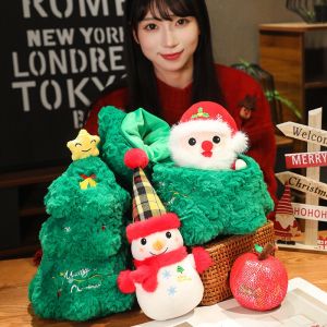 JOJO CASTLE 2024 Merry Christmas Series Plush Toy Santa Claus Snowman Christmas Tree Plush Toy Apple Xmas Tree Doll Christmas Day Home Decoration Kid Toy Christmas Gift 圣诞节礼物