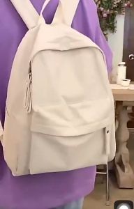 Tas ransel Cewek Remaja SMP SMA / Tas ransel sekolah POLOS / Bahan Kanvas Tebal (D300)