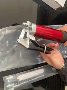 Heavy Duty Grease Gun Kit 8000 PSI 14 Oz Stainless Steel Cartridge 45.72cm Flex Hose 2 Couplers 2 Extension Rigid Tubes Sharp Nozzle 6 Jaw Attachments for Automotive Industrial Lubrication