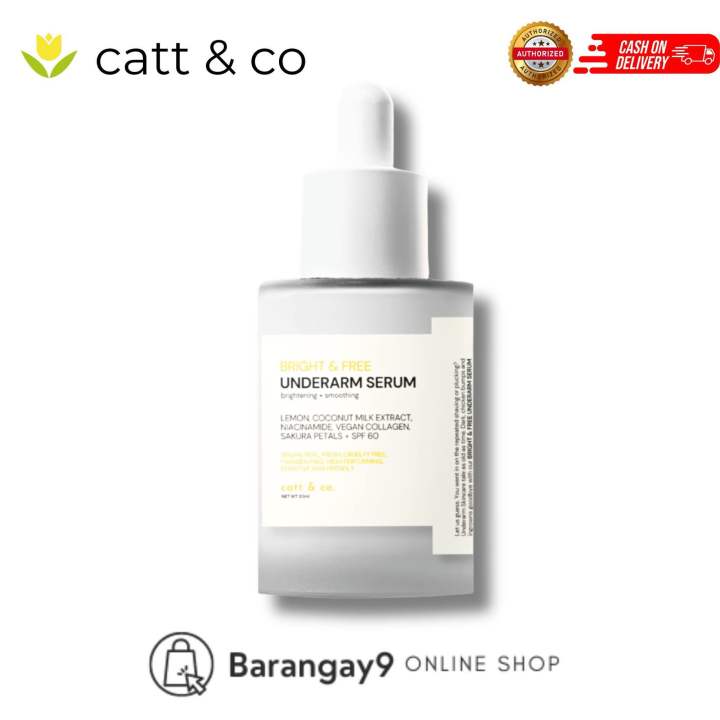 Catt & Co Hypoallergenic Underarm Whitening Serum with Alpha Arbutin and Sakura Petals, 30ml