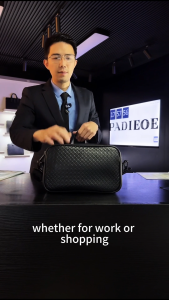 Mens bagsShoulder bagsMens messenger bagsLeather bagsTide brand casual cowhide 2023 new woven pattern small backpack