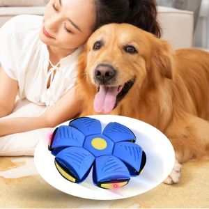 Pet Toy Ball Interactive Flying Saucer Ball Outdoor Dog Toys Dog Training Toy
