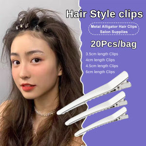 Amoki【Ready in Stock】 20Pcs Metal Hair Alligator Clips Hair Style Tools Accessories