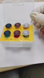 PIORPOY Dental Composite Rubber Prinding Disc Diamond System RA Disc Kit Polishing Wheels 6pcs/Set Dental Materials Spiral Burs