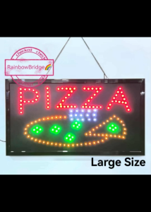PIZZA - RAINBOW BRIDGE LED SIGNAGE (New-Small-Large) #SIZE: W48cm & W60cm BIG  #881
