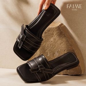 FAIME FLANEUR 3 สี (หน้าเท้ากว้าง +1) รองเท้าแตะดีไซน์โบว์