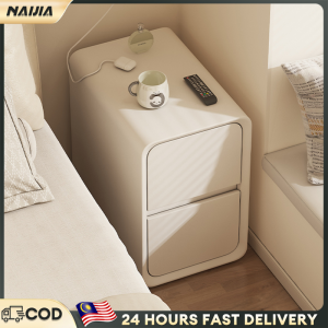 NAIJIA Bedside Table With Drawer Meja Tepi Sisi Kecil Katil Almari BedSide Torage Cabinet Nightstand Wooden Locker 床头柜