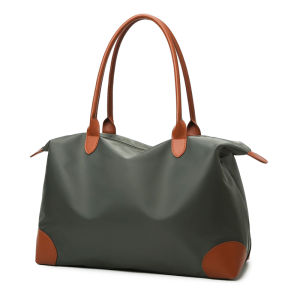 กระเป๋าถือทรงกลมแบบสะพายไหล่สำหรับเดินทาง กระเป๋าสะพายข้างความจุขนาดใหญ่สำหรับผู้หญิง กระเป๋าเดินทางแบบนุ่ม กระเป๋าถือ Oxford Cloth กระเป๋าถือสไตล์อังกฤษ