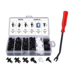 100 Chiếc Kẹp Nhựa Đa Năng Dùng Cho Ô Tô Bộ Dụng Cụ Đóng Đinh Thân Xe Kèm Dụng Cụ Bẩy Tùy Chọn Để Sửa Chữa Tấm Ốp Xe