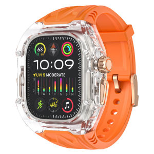 Transparent Richard Modified Silicone Band for Iwatch98Se Apple Watch Ultra2 Lamborghini Compatible Smartwatch Bands