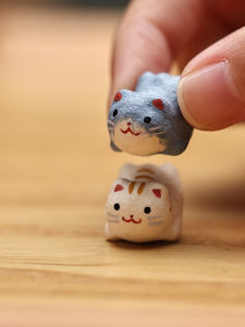 Mini Cute Cat Figurine Handmade Decorative Desktop Decoration Creative Lovely Style Longhu Hall Home Accessories