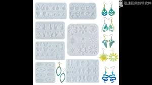 Khuôn Silicon Cho DIY Làm Đồ Trang Sức Bông Tai Mặt Dây Nhựa Đúc Khuôn UV Nhựa Dính Hàng Thủ Công Trang Sức Dụng Cụ Phụ Kiện