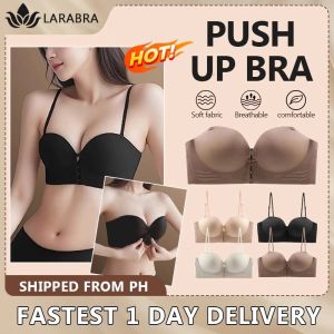 Front Buckle Push-Up Bra Strapless Womens Anti-Slip Gathering Small Breasts Support Small Breast