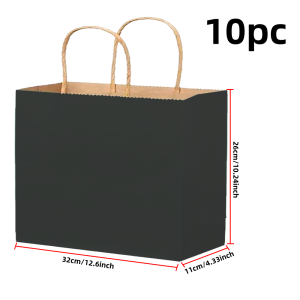 10 Bulk Kraft Paper Bags Kraft Gift Bags Recyclable Shopping Bags Suitable for Retail Birthdays Parties and Weddings