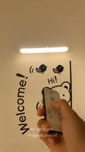 โคมไฟLED ณ ยาว 15cm สำหรับตู้เสื้อผ้า ยึดด้วยแม่เหล็ก ไม่ต้องเจาะ โต๊ะทำงาน USB การปรับรีโมทคอนโทรล ชุดเคลื่อนที่