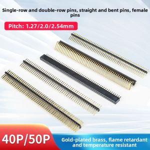 kuicc | SMT 40Pin Single Row and Double Row Pin Connector Gold Plated Straight Pin Female Socket