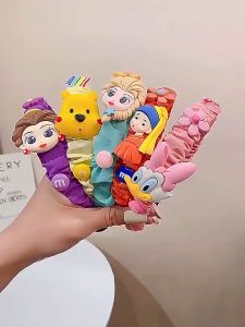 Korean Cartoon Princess Childrens Hair Bands & Fabric Pleated Headbands for Kids