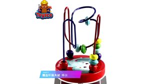 Jackjacktoys Mainan Edukasi Anak Bayi dan Balita Mini Beads Wooden Toy Mainan Kayu Lingkar Manik Karakter Hewan